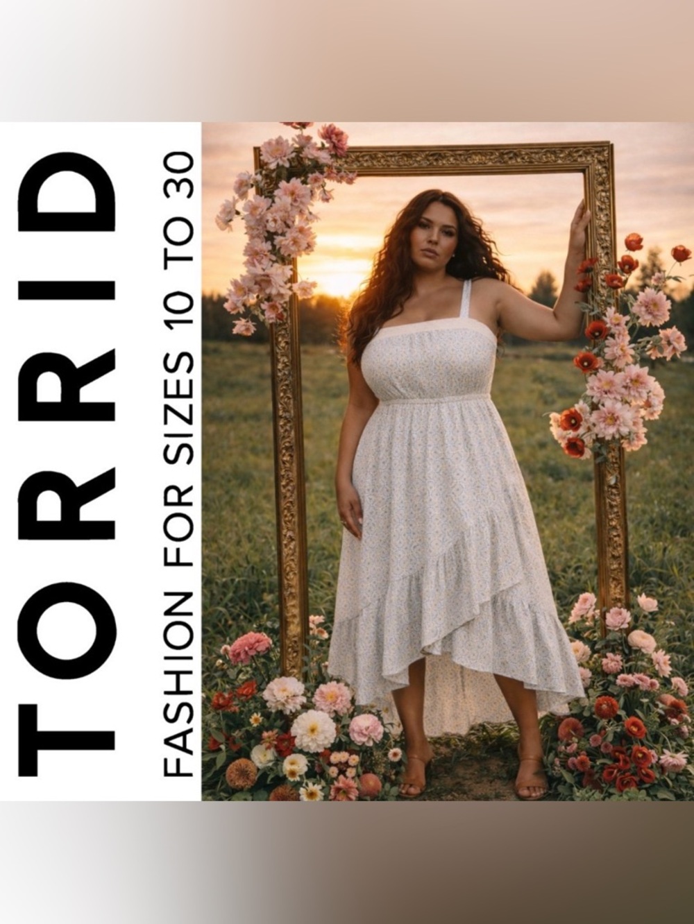 torrid Cream Floral Maxi Dress